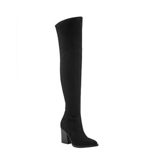 NEW MARC FISHER Meyana Over The Knee Boots Women’s Fashion Heels Shoes Black 8.5